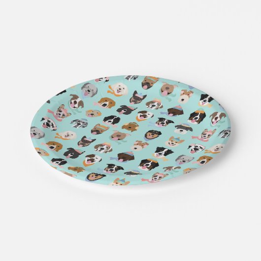 Winter Dog Faces Papieren Bordje (Gekanteld)