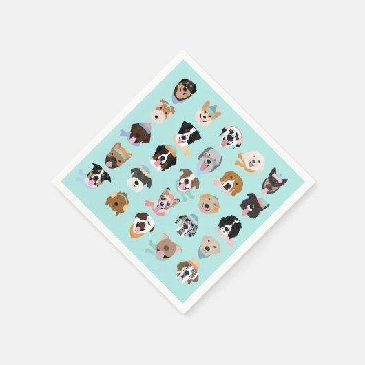 Winter Dog Faces Servet (Hoek)