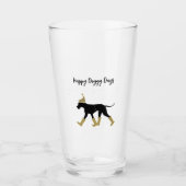 Winter Dog van Bordeaux en tekst Glas (Voorkant)