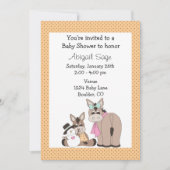 Winter Donkey Baby shower Invitation Kaart (Voorkant)