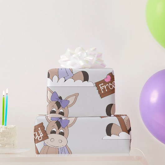 Winter Donkey Cadeaupapier