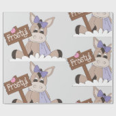 Winter Donkey Cadeaupapier (Vlak)