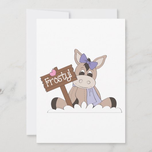 Winter Donkey Kaart (Voorkant)