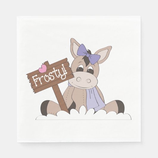 Winter Donkey Servet (Voorkant)