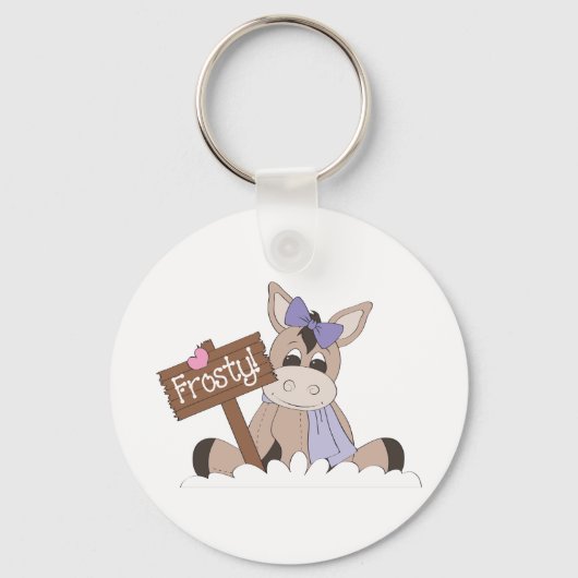 Winter Donkey Sleutelhanger (Achterkant)
