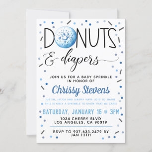 Winter Donut Baby Sprinkle Shower Kaart