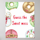 Winter donuts baby shower Raad de zoete troep Poster (Voorkant)