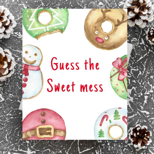 Winter donuts baby shower Raad de zoete troep Poster