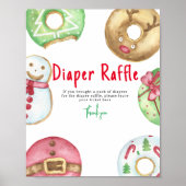 Winter donuts koekjes Luier Raffle spel Poster (Voorkant)