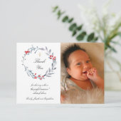 winter doop dank u kaart (Staand voorkant)