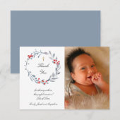 winter doop dank u kaart (Voorkant / Achterkant)