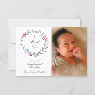 winter doop dank u kaart