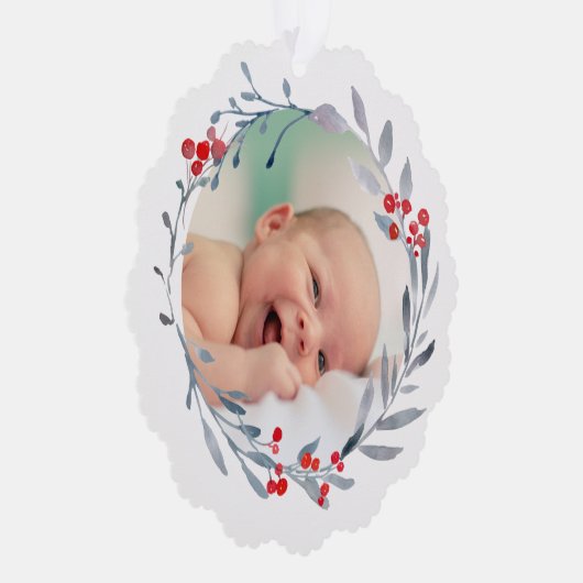 winter doop dank u ornament kaart (Rechts)