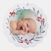 winter doop dank u ornament kaart (Voorkant)