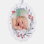 winter doop dank u ornament kaart (Links)