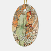  winter door Alphonse Mucha Keramisch Ornament (Links)