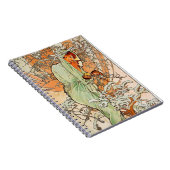  winter door Alphonse Mucha Notitieboek (Rechterzijde)