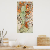  winter door Alphonse Mucha Poster (Keuken)