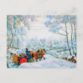 "Winter" door Boris Kustodiev, Briefkaarten met fi (Voorkant)