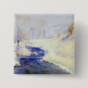 Winter (door Guy Rose) Vierkante Button 5,1 Cm