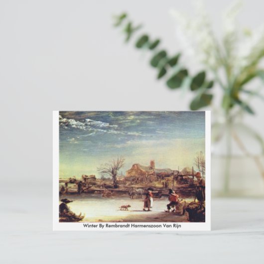 Winter door Rembrandt Harmenszoon Van Rijn Briefkaart (Staand voorkant)