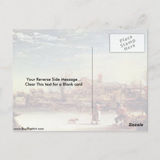 Winter door Rembrandt Harmenszoon Van Rijn Briefkaart (Achterkant)