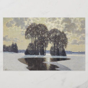 Winter (door Vilhelms Purvitis) Briefpapier