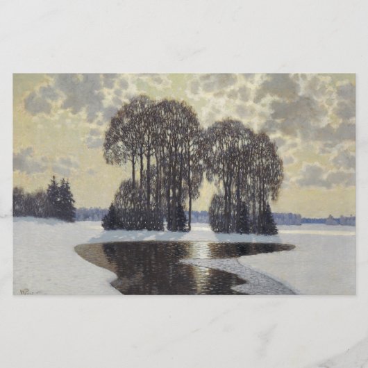 Winter (door Vilhelms Purvitis) Briefpapier (Voorkant)