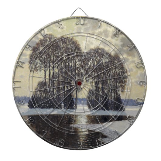 Winter (door Vilhelms Purvitis) Dartbord (Voorkant)