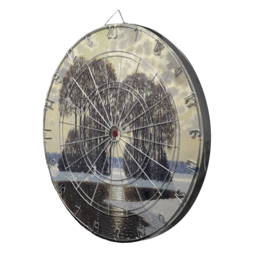 Winter (door Vilhelms Purvitis) Dartbord (Voorkant Rechts)
