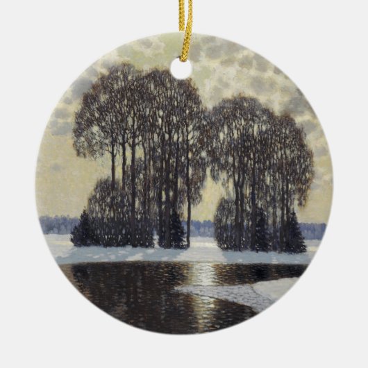 Winter (door Vilhelms Purvitis) Keramisch Ornament (Voorkant)