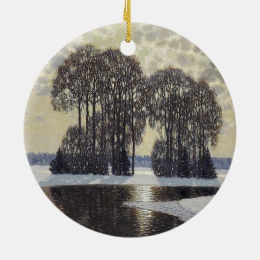 Winter (door Vilhelms Purvitis) Keramisch Ornament (Achterkant)