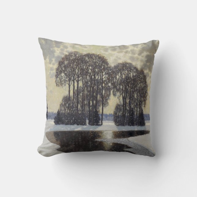 Winter (door Vilhelms Purvitis) Kussen (Voorkant)