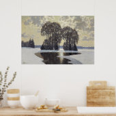 Winter (door Vilhelms Purvitis) Poster (Keuken)