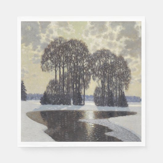 Winter (door Vilhelms Purvitis) Servet (Voorkant)