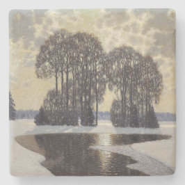 Winter (door Vilhelms Purvitis) Stenen Onderzetter