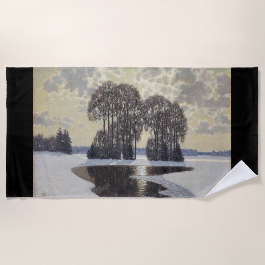 Winter (door Vilhelms Purvitis) Strandlaken (Voorkant)