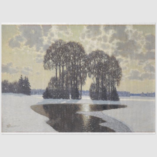 Winter (door Vilhelms Purvitis) Tissuepapier (Voorkant)