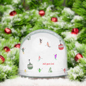 Winter Downhill Aerial Skiers Skipatroon Sneeuwbol (Kerstmis)