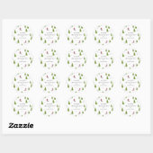 Winter Downhill Ski Pattern Ronde Sticker (Vel)