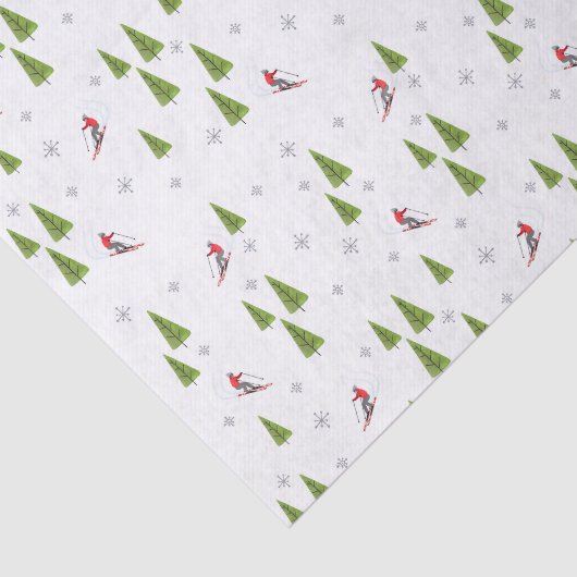 Winter Downhill Ski Pattern Tissuepapier (Detail)