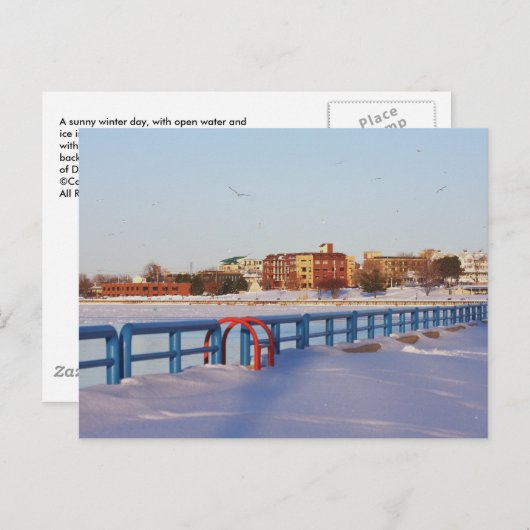 WINTER DOWNTOWN, GRAND HAVEN, MI.  VS. BRIEFKAART (Voorkant / Achterkant)