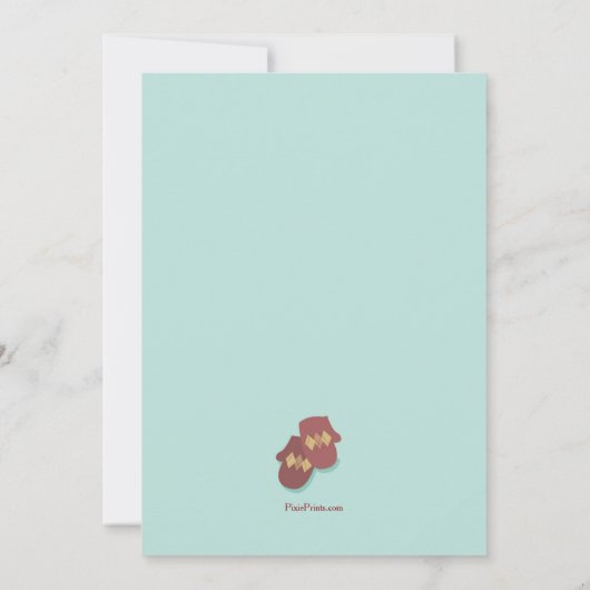 Winter Draag uitnodiging (Achterkant)