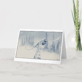 Winter Dragon Feestdagen Kaart