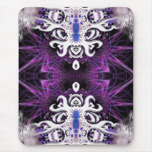 Winter Dragon Fractal Art Mousepad Muismat (Voorkant)