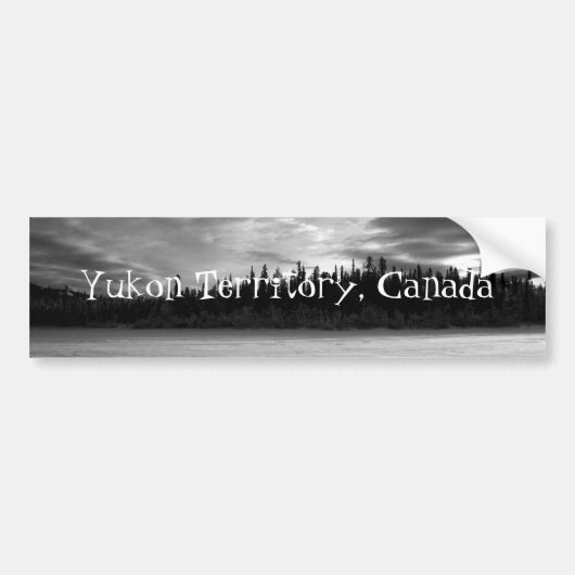 Winter Drama; Yukon Territory, Canada Bumpersticker (Voorkant)