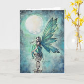 Winter Dream Fairy Fantasy Art Illustratie Kaart (Gele Bloem)