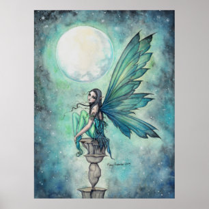 Winter Dream Fairy Fantasy Art Waterverf Acryl Poster
