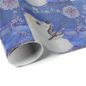 Winter Dreams-an Artist Great Pyreneeën Mountain D Cadeaupapier (Rol Hoek)