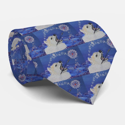 Winter Dreams-an Artist Great Pyreneeën Mountain D Stropdas (Opgerold)